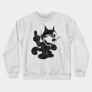 Felix The Cat Flipping Off Crewneck Sweatshirt